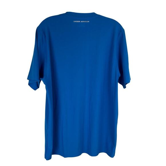 Under Armour Men's Heatgear Dri-Fit Shirt Size Medium Blue Athletic Activewear - Picture 2 of 8